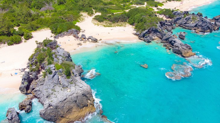 Playa escondida en Bermudas