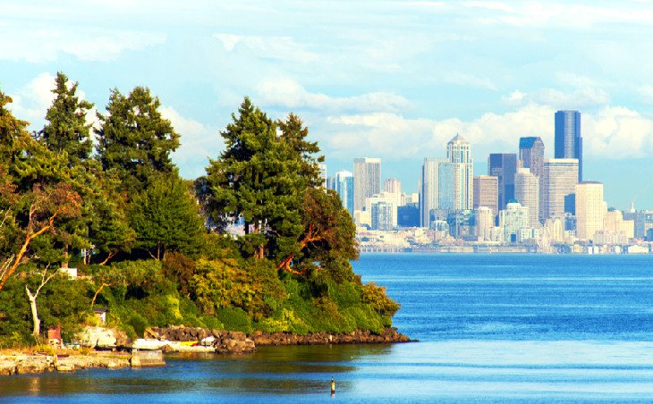 Vista de Seattle desde Bainbridge Island