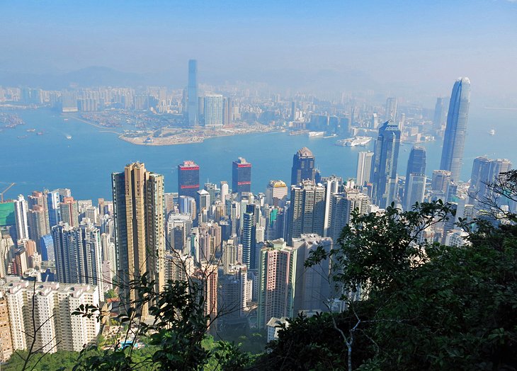 Vistas de Hong Kong desde el pico