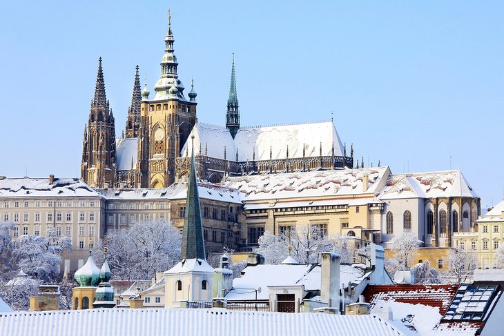 Castillo de Praga en invierno