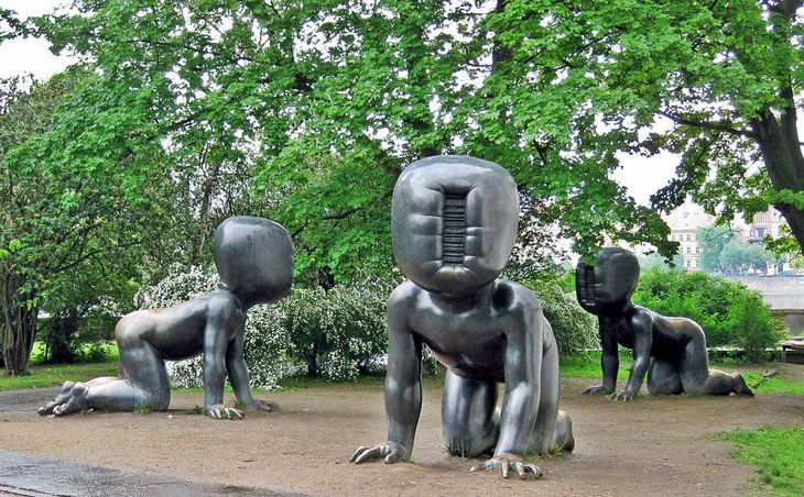 Esculturas de David Cerny en Praga