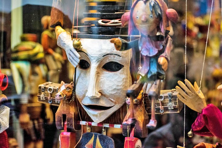 Una tienda de marionetas en Praga