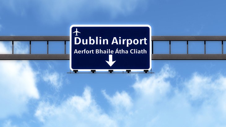 Signo del aeropuerto de Dublín