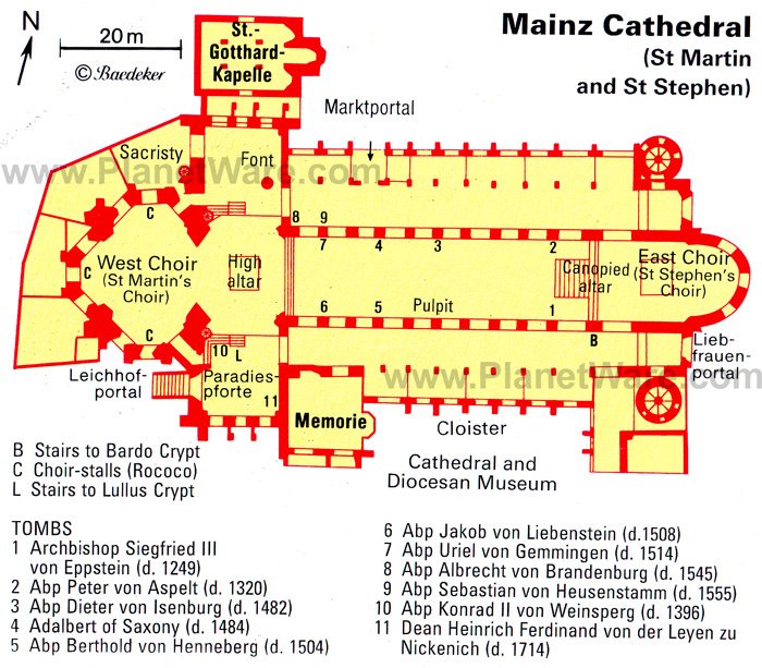 Catedral de Maguncia - Plano de planta
