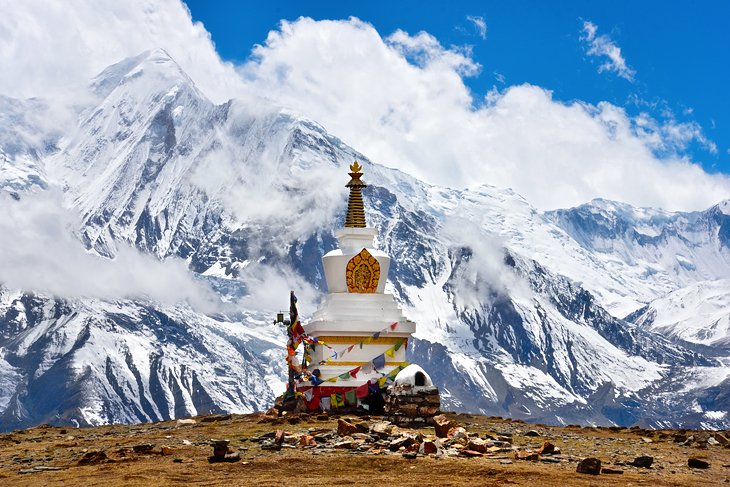 Stupa en la región de Annapurna