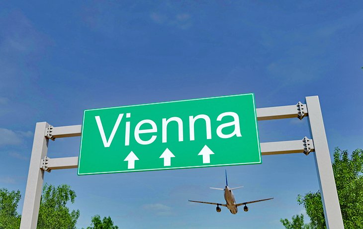 Llegando a Viena en avión