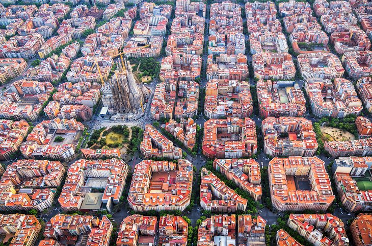 Vista aérea de barcelona