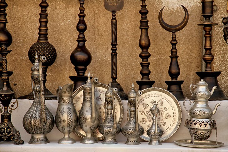 Artículos a la venta en un bazar de Safranbolu