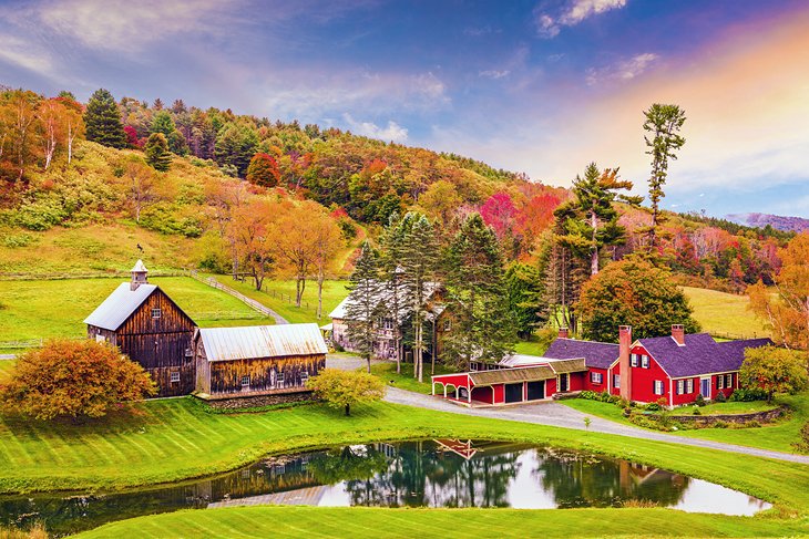 Hermosa escena rural en Woodstock, Vermont