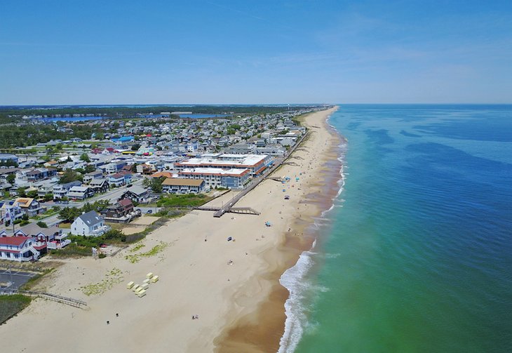 Vista aérea de Bethany Beach, Maryland