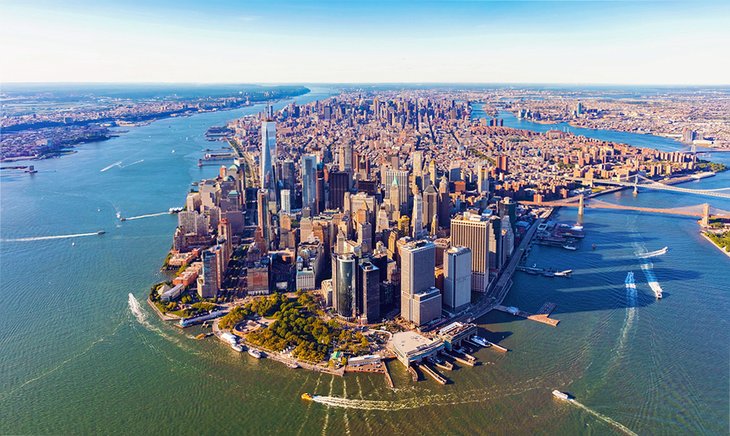Vista aérea del Bajo Manhattan
