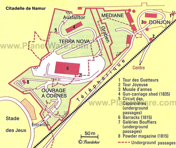 Citadelle de Namur - Plano de planta