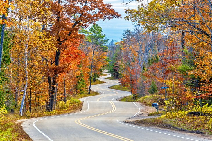 Colores de otoño en Door County, Wisconsin.
