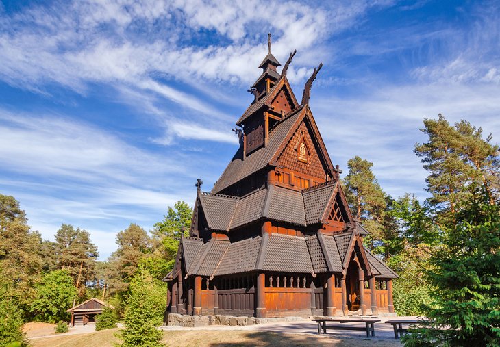Gol Stave Church en el Museo Noruego de Historia Cultural, península de Bygdoy