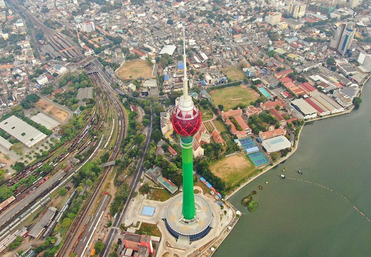 Vista aérea de la Colombo Lotus Tower