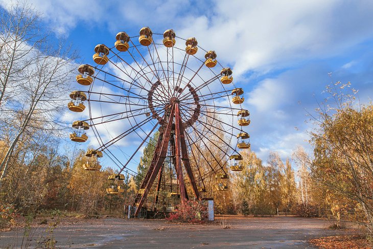 La noria nunca abierta en la zona de exclusión de Chernobyl, en el norte de Ucrania