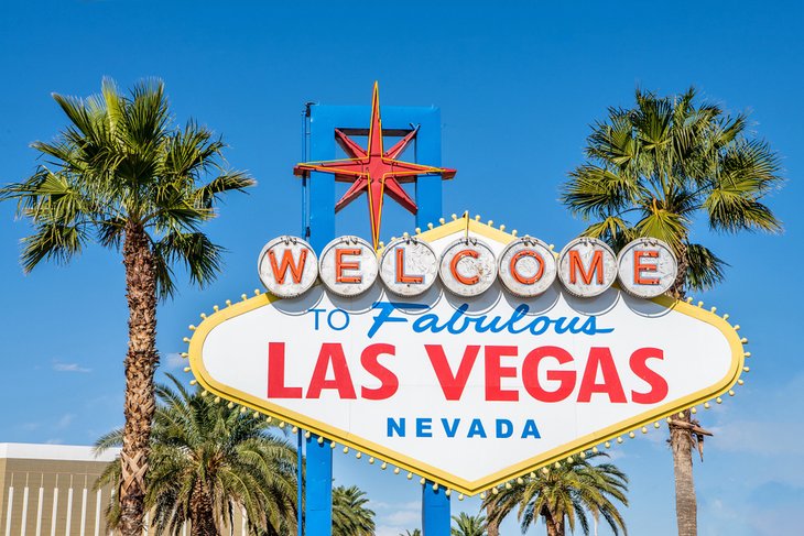 Cartel de bienvenida de Las Vegas